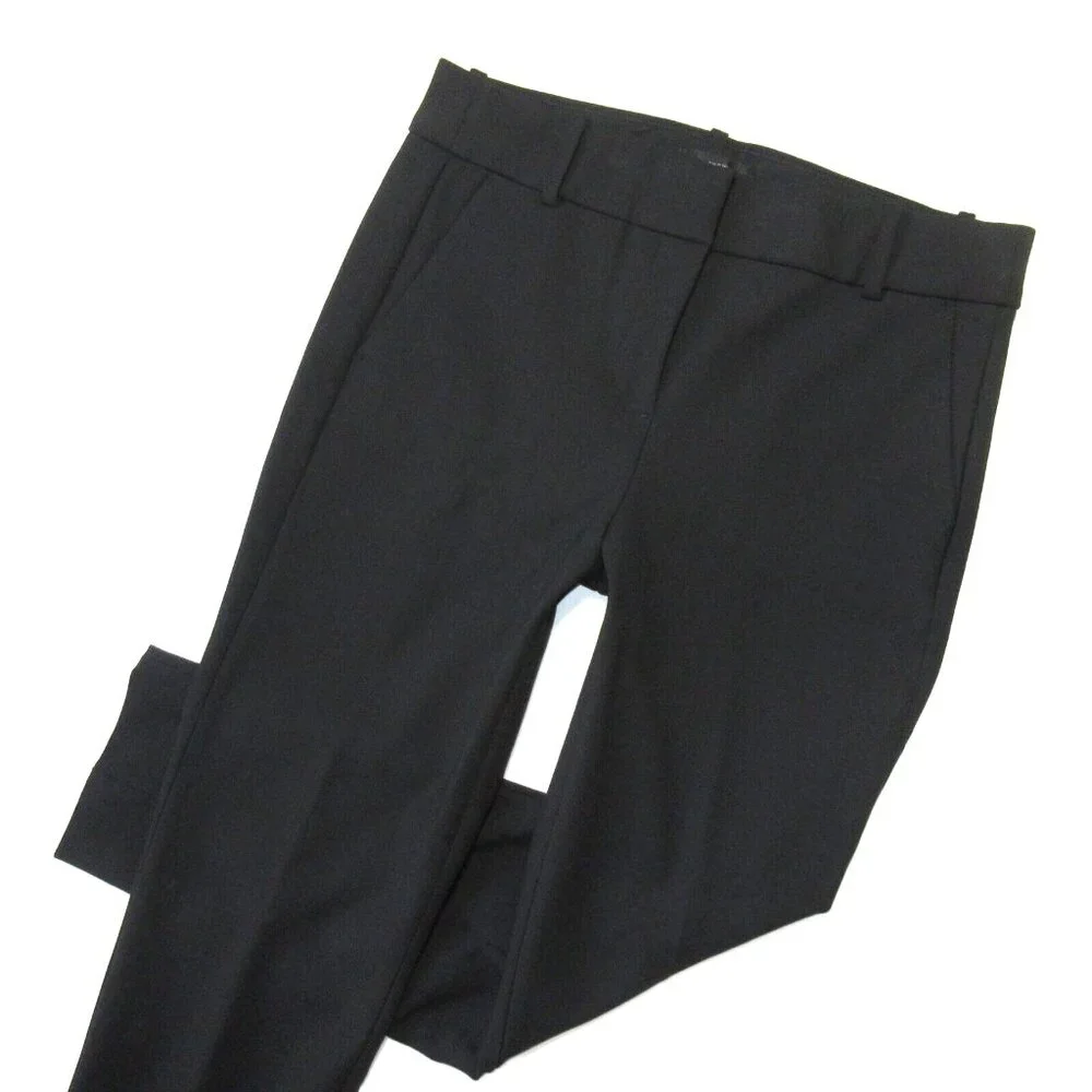 NWT J.Crew Slim Crop Cameron in Black Four Season Stretch Ankle Crop Pants 8